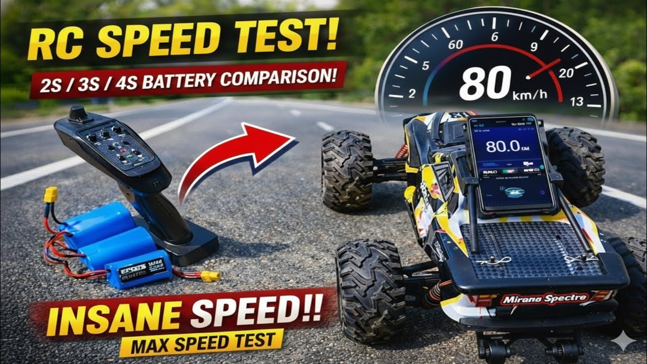 "Mirana Spectre RC Truck vs 4S Battery! 😱 Tyre Mod के बाद बनी रॉकेट! (GPS Test)"