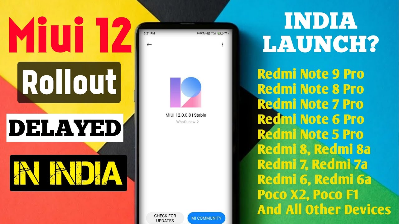 MIUI 12 DELAYED | MIUI 12 LAUNCH DATE IN INDIA | MIUI 12 ALL 3 BATCH SUPPORTED DEVICE LIST | MIUI 12
