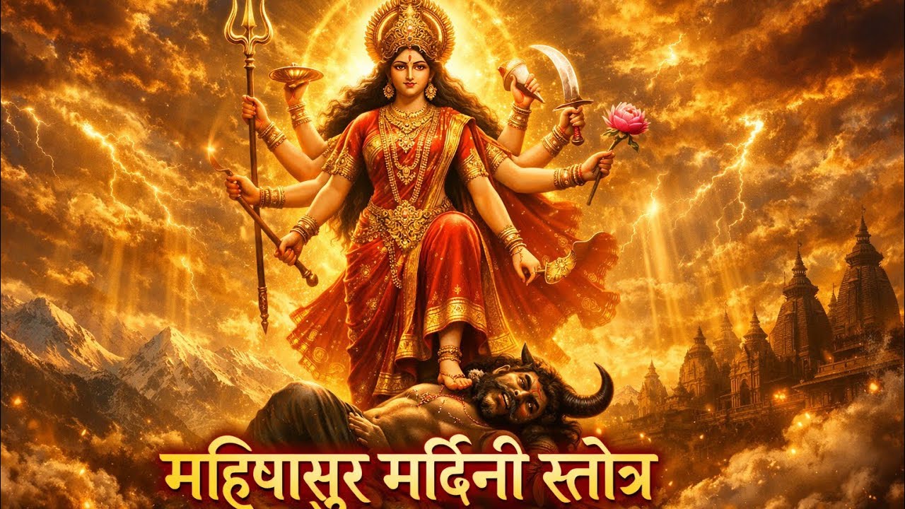 Mahishasur Mardini Stotra in Sanskrit | Goddess Durga Powerful Chant | Bhakti Song @DivyaSwar3