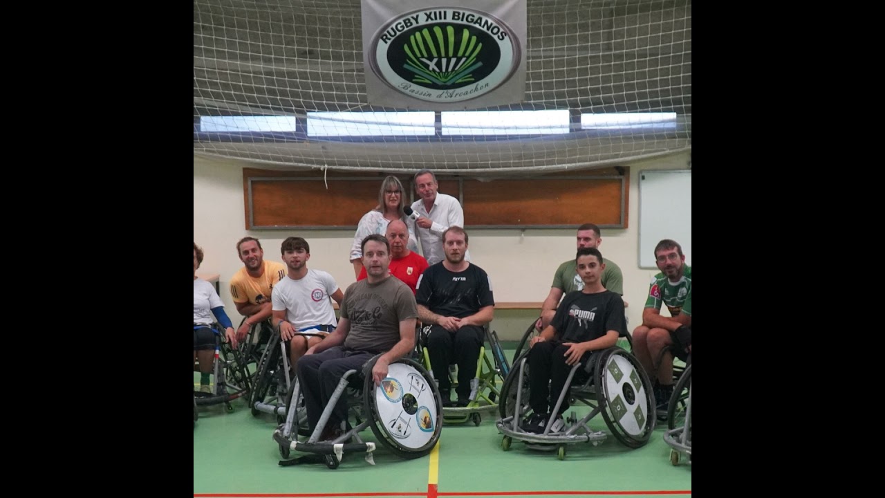 Christelle Perez, la Présidente du club de Rugby Fauteuil Les Aigles de Biganos nous présente les...