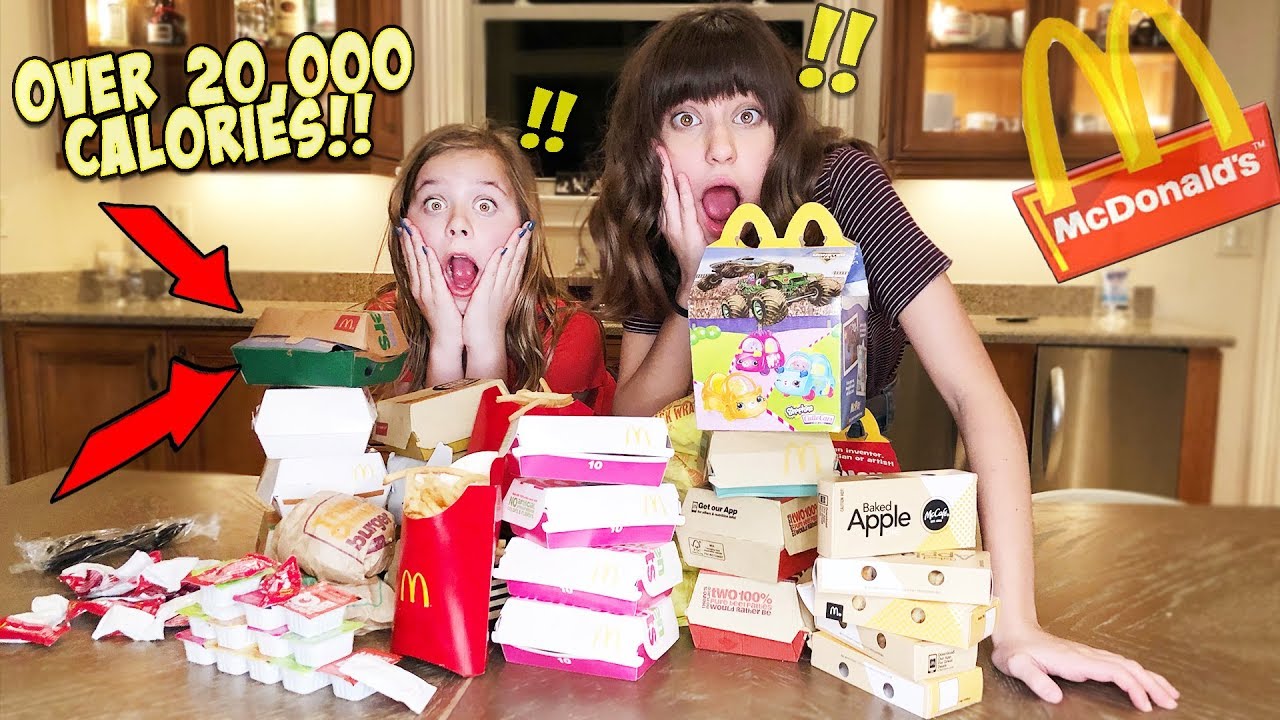 WE ORDERED EVERYTHING from McDonalds... over 20,000 cals.