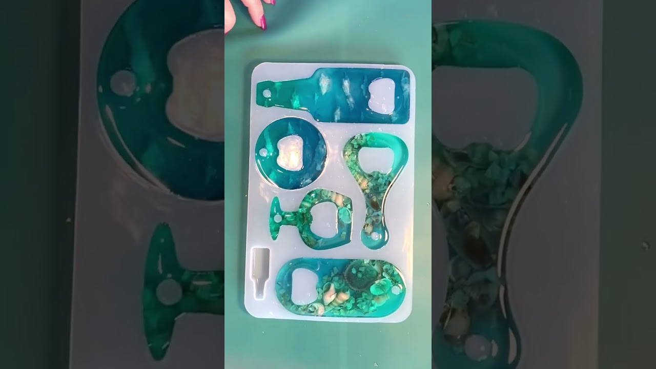Cavatappi Resina Effetto Cielo con Nuvole | DIY Epoxy Resin  Bottle Opener with Clouds