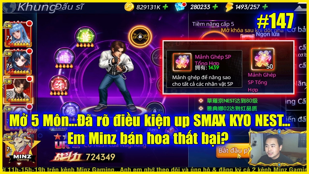 ღ Quyền Vương Chiến x7game #147 | Mở 5 Môn,...Đã rõ điều kiện up SMAX...Em Minz bán hoa thất bại? 💀