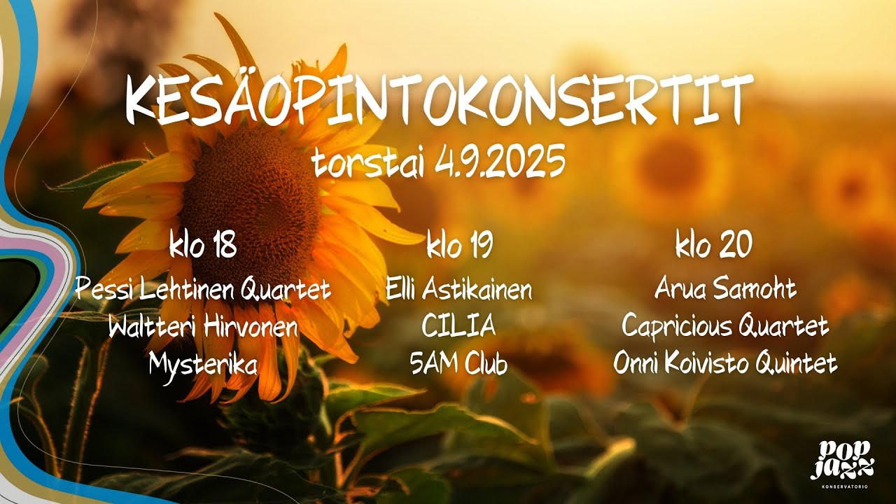 Kesäopintokonsertit to 4.9.2025