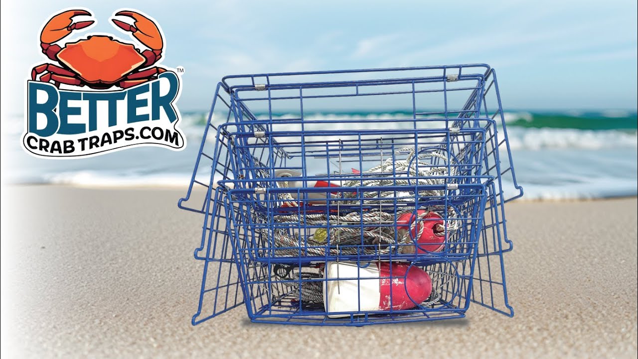 Better Crab Traps | Crabbing the Oregon Coast | Nested Stacking and collapsible 6-door crab trap.