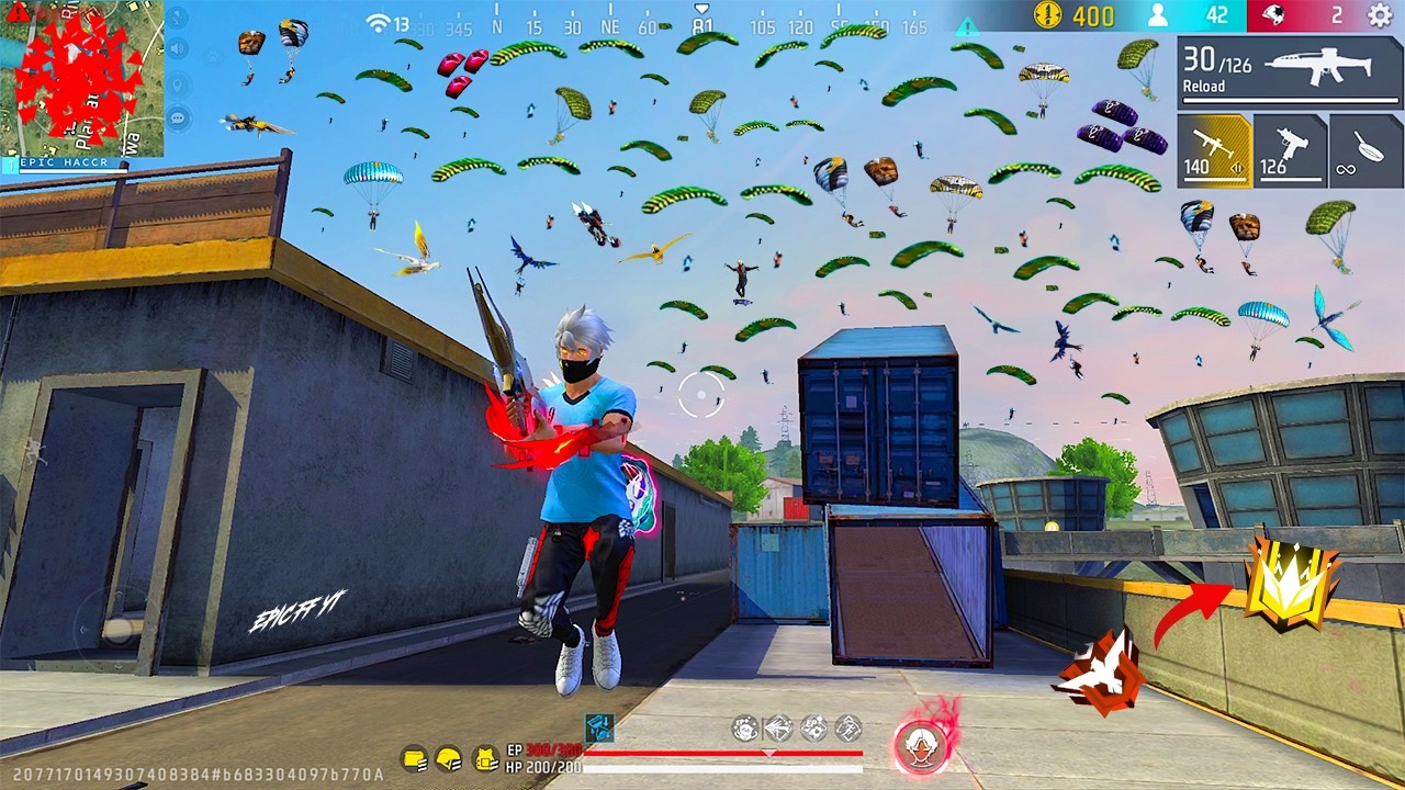 WOODPECKER + UMP  💪 99% Headshot🎯94 Kills⚡| 1 VS 4 IMPOSS&Iacute;VEL? 😈 FREE FIRE SOLO