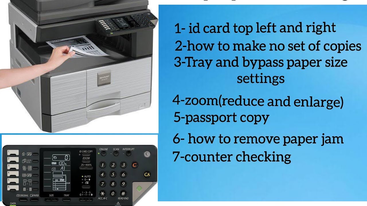 how to basic operation sharp copier 6020/23/26/31