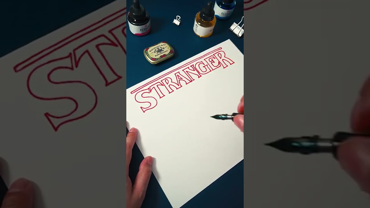 Stranger things title art with calligraphy pen #shots #strangerthings #netflix