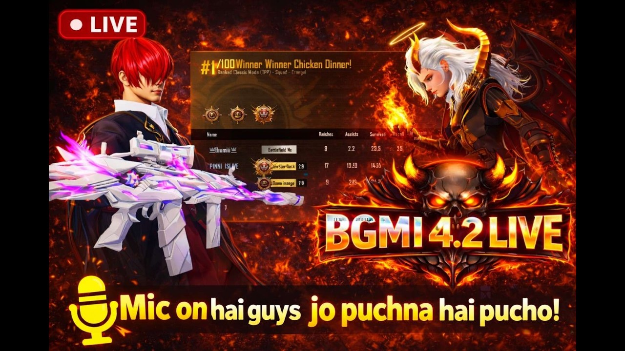 Bgmi || RANK MODE MEI FUN JOIN NOW ❤️LIVE❤️ GAMEPLAY || @PINNI_IS_LIVE  #bgmi #viral #share #support