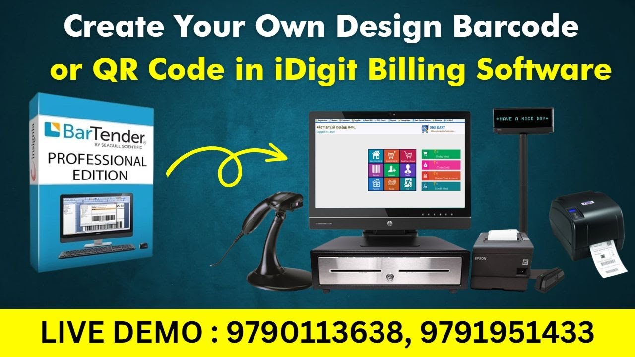 Create Your Own Design Barcode or QR Code in iDigit Kart POS