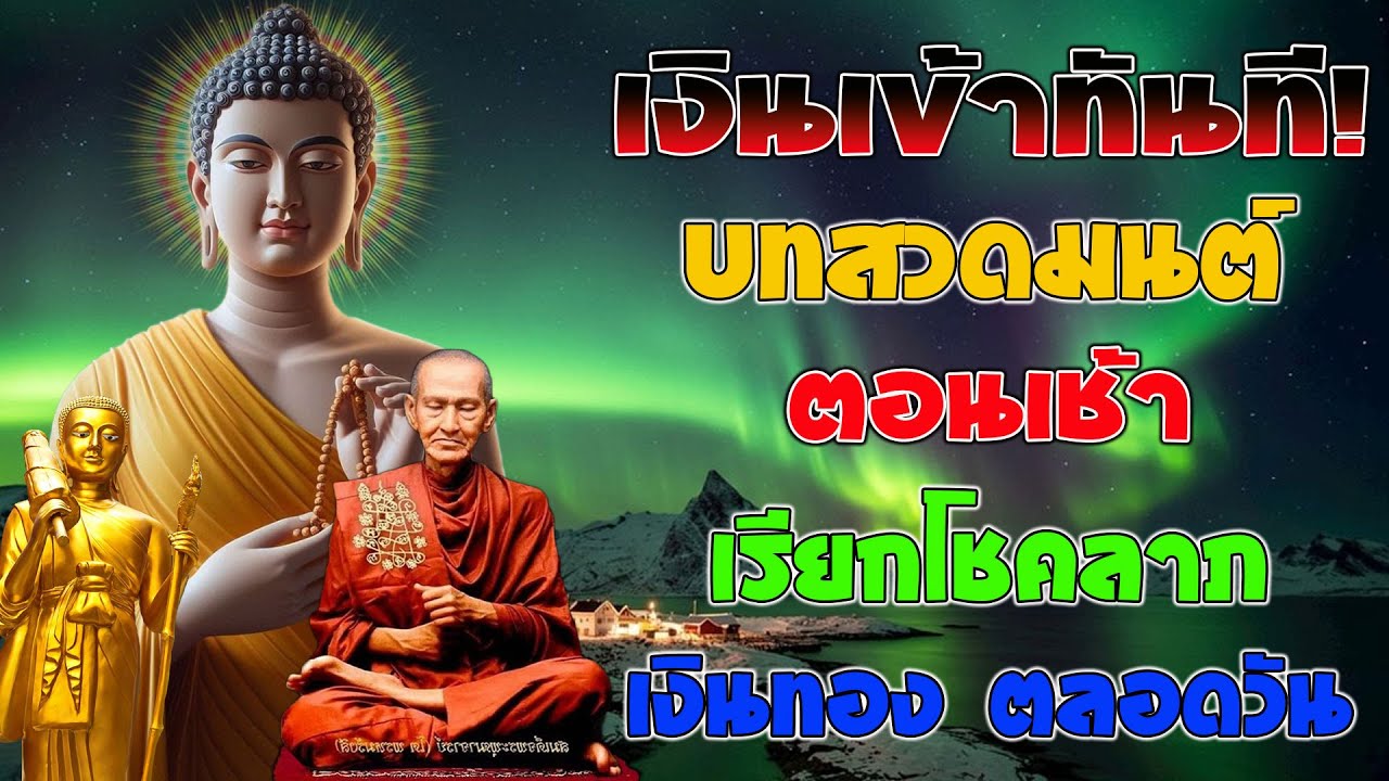 เงินเข้าทันที! บทสวดมนต์ตอนเช้า เรียกโชคลาภ เงินทอง ตลอดวัน วามสุขความเจริญด้วยเถิด🙏🙏🙏