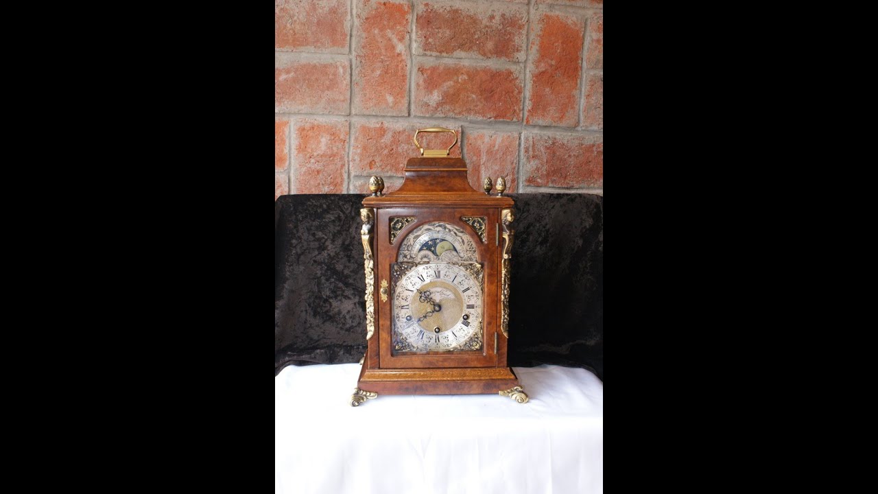 JWA Warmink TF Maschinerie Gufa Westmister  5 Stangen Mondphase Pendeluhr Rariat 45 cm Hollanduhr