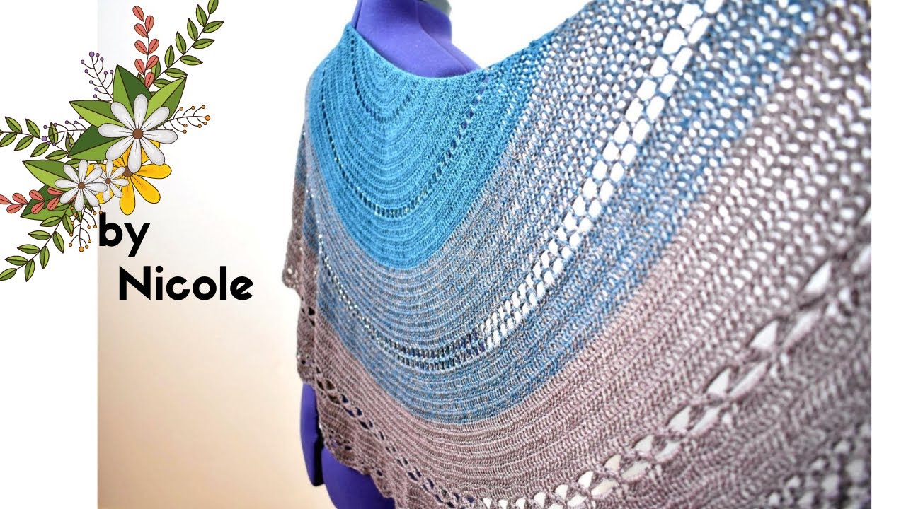Tutorial Scialle Mezza Luna Uncinetto / Crochet easy half circle Shawl