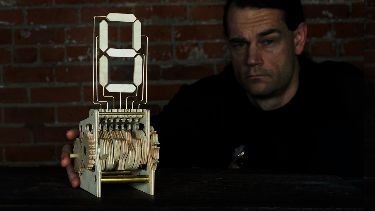 I built a mechanical seven-segment display
