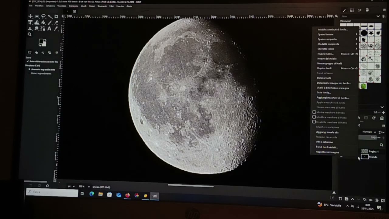 Elaborazione della Luna Mineraria con Gimp