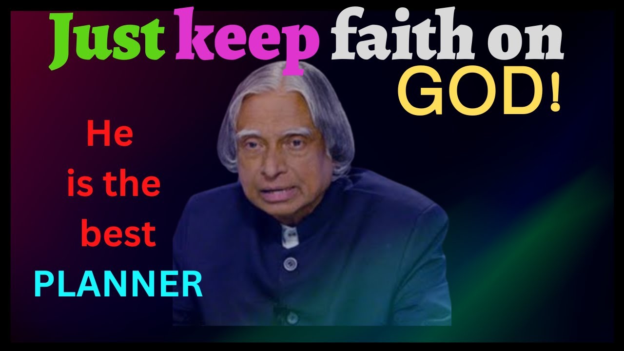 Just Keep Faith On GOD! He is the best PLANNER 