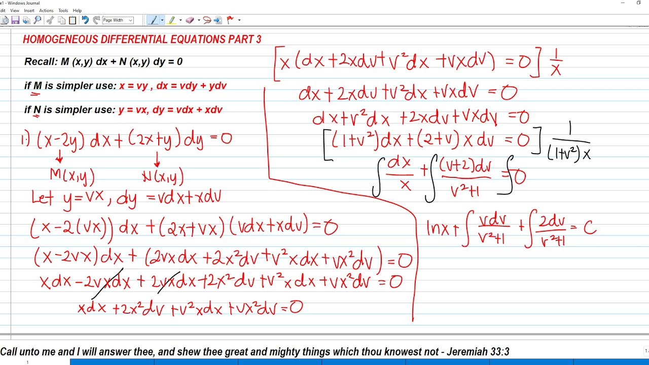 Homogeneous Differential Equations for Engineers (Part 3) - Easy Approach