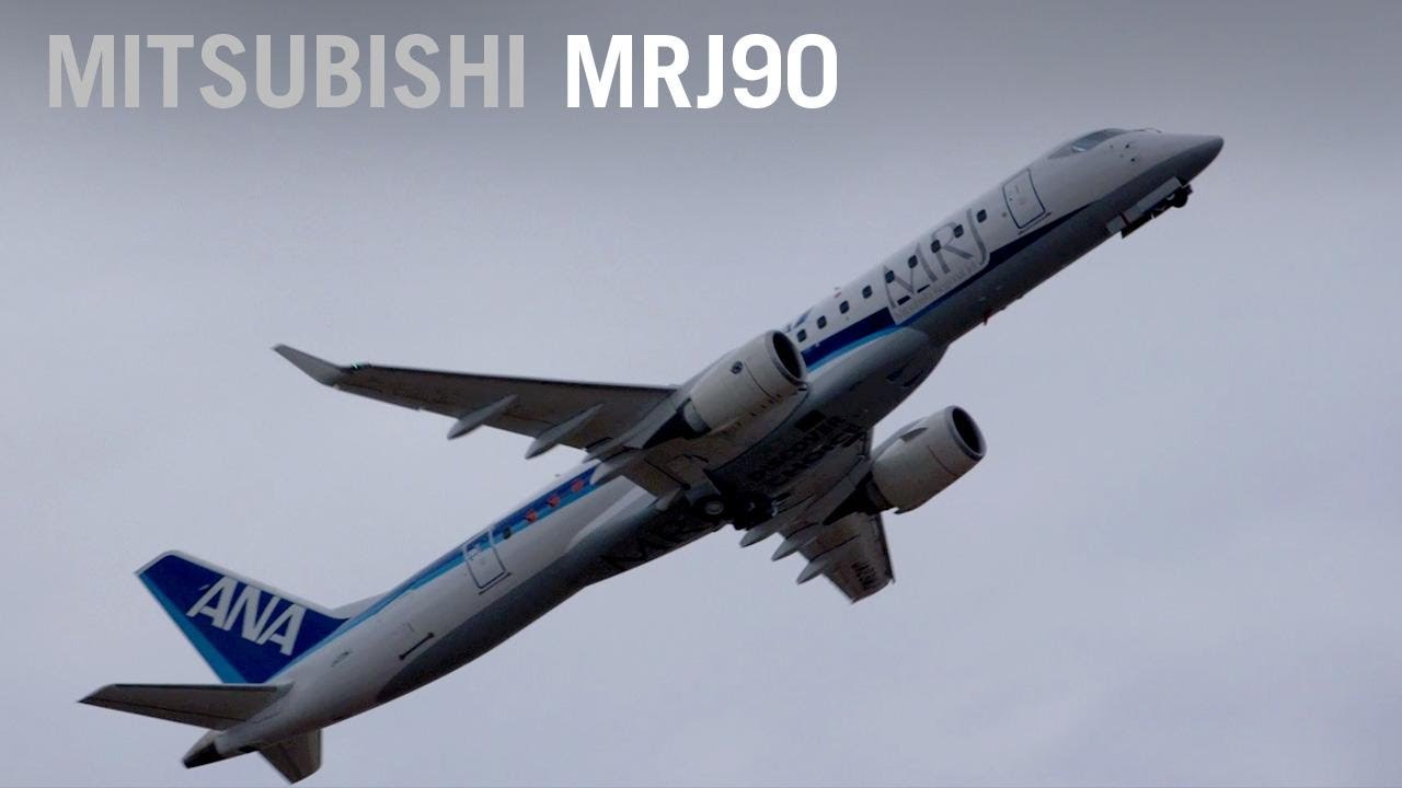 Mitsubishi MRJ Airliner Flies For Farnborough Airshow Crowds – AINtv Express