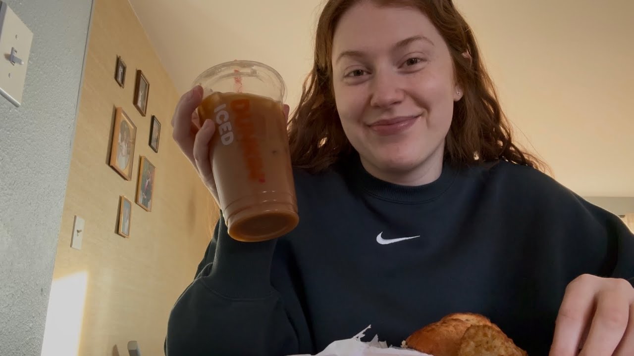 ASMR Dunkin Donuts Mukbang - whispered