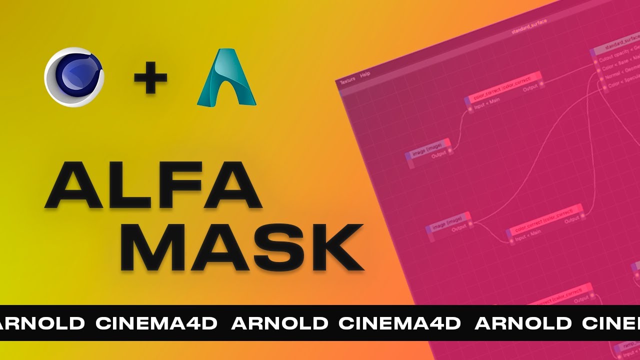 Cinema4d arnold render alfa mask
