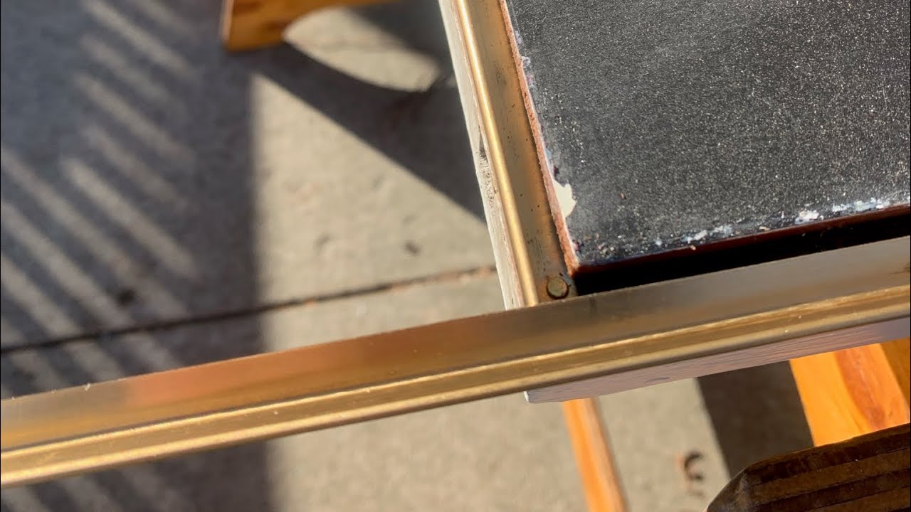 Sample of an interlocking metal weatherstripping process