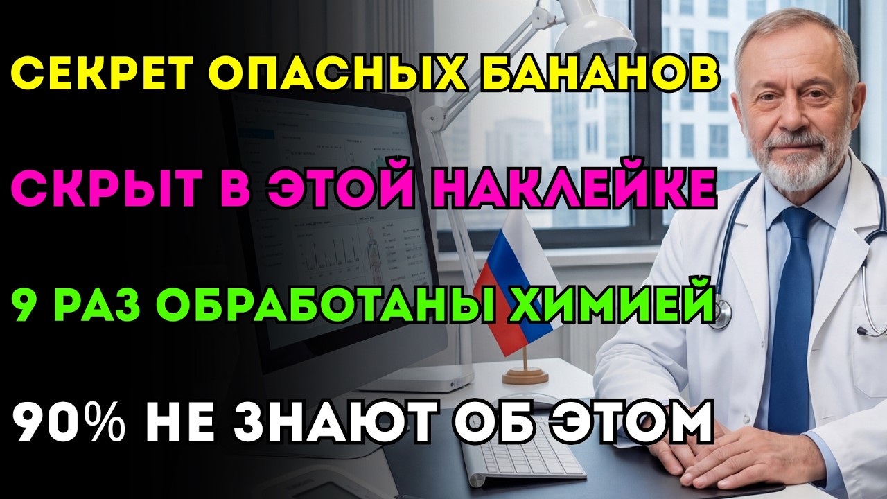 Никогда не ешьте этот банан! В нём 9 ядов, которые вызывают инсульт и отказ почек.