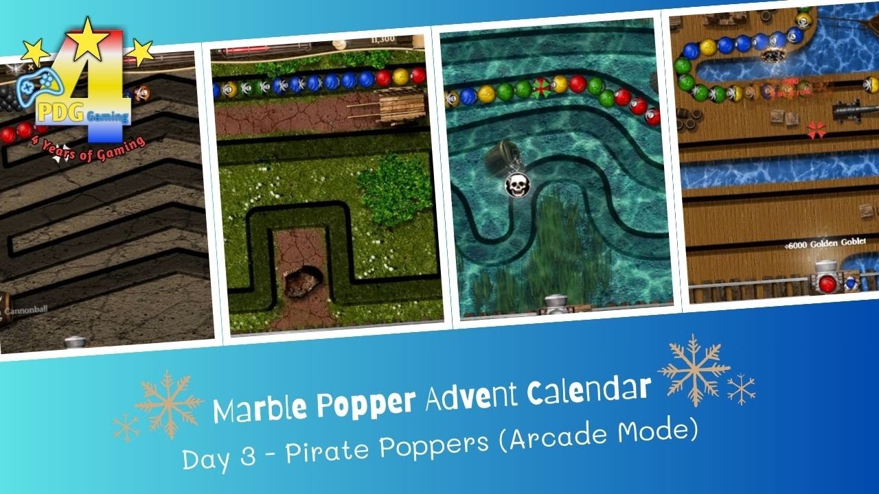 Marble Popper Advent Calendar || Day 3 || Pirate Poppers - Arcade mode (10 levels)