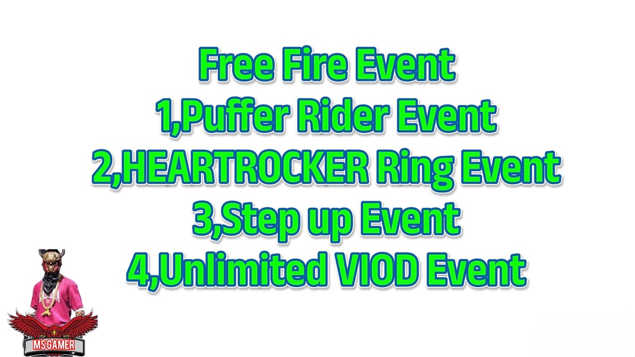 FREE FIRE EVENT PUFFER RIDER HEARTROCKER RING STEP UP UNLIMITED VIOD EVENT COMPLETE IN FREE FIRE 
