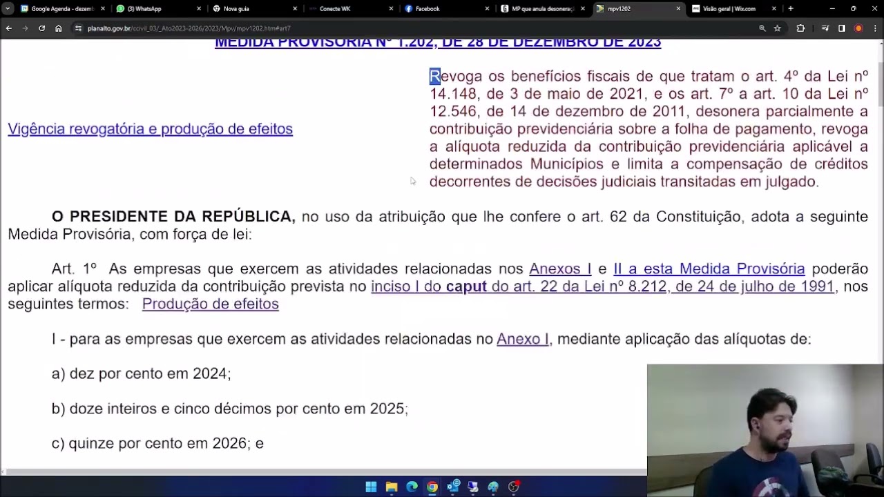 FIM da Desoneração (23/11/23), #SQN PL334/2 (14/12/24), #SQS MP (28/12/23)