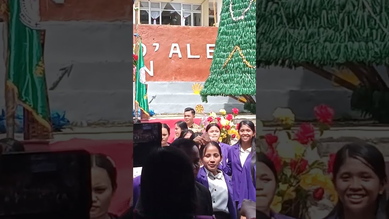 Penyambutan Mahasiswa PPL @STTsetianiselTV Di sambut dengan maena budaya Nias 