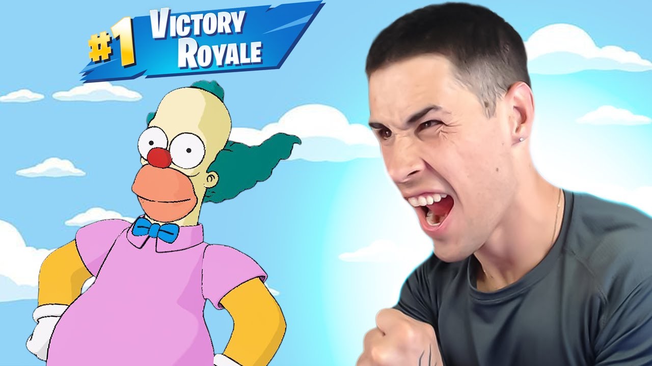 GANANDO LA PRIMERA PARTIDA CON KRUSTY EL PAYASO | FORTNITE x SIMPSONS
