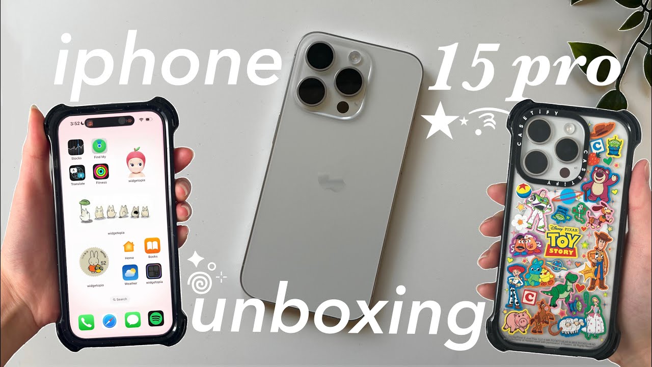 iphone 15 pro unboxing ✦彡 | accessories, camera + apps