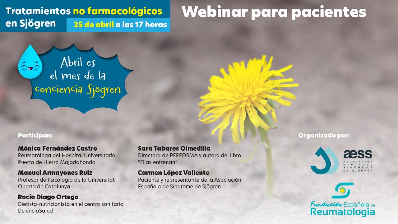 Webinar: Tratamientos no farmacológicos para pacientes con Síndrome de Sjögren