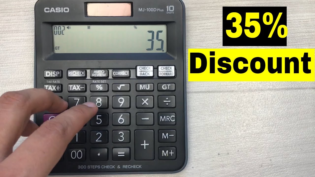 How To Calculate 35 Percent Discount on Calculator