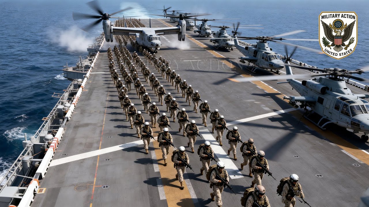 Iran Shocked! US Marines & Sailors Land on USS Boxer Amphibious Ship in Middle East