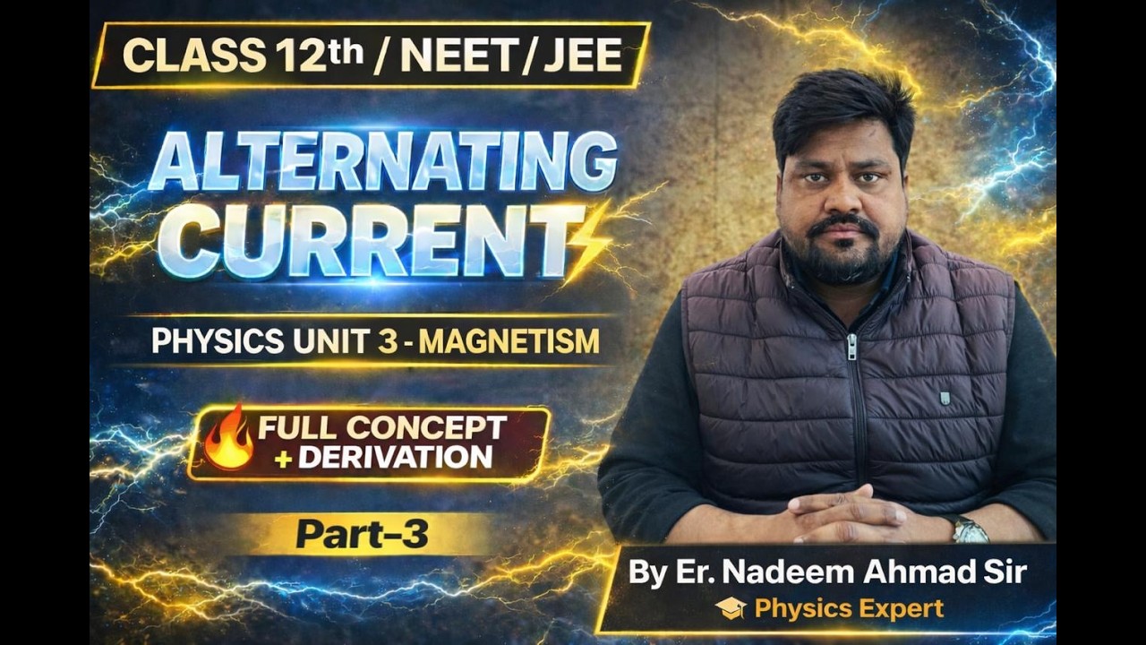 ALTERNATING CURRENT PART 3 II  CLASS 12 PHYSICS #physicswallah #education #Redoxtutorials