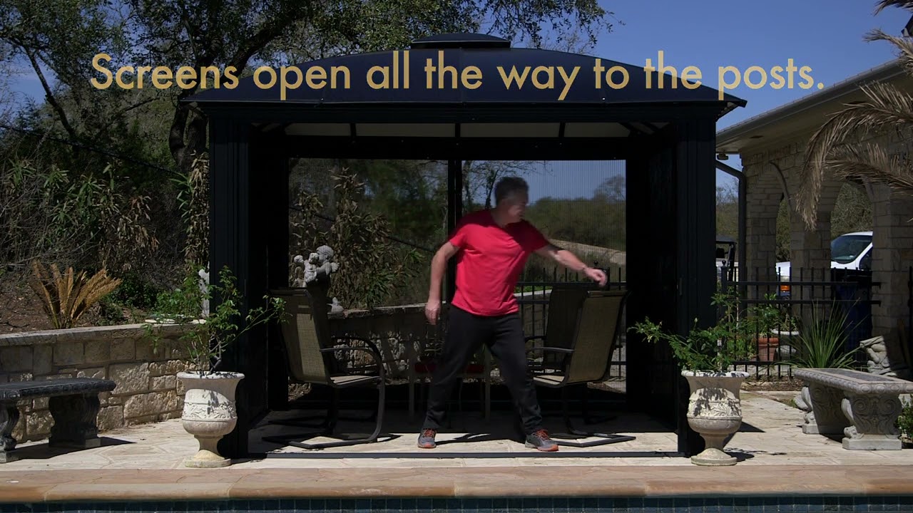 Paragon Outdoor Siena Screen Room Sliding Screen demonstration