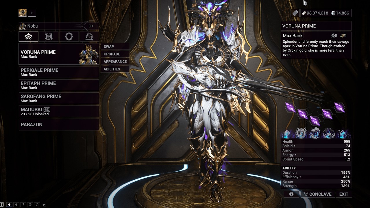 Warframe Maximum Investment - Voruna Prime | The Shadowgrapher