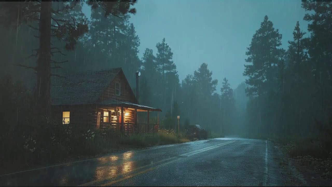 Calming Rain at Night for Deep Rest - Fall Asleep Peacefully | Study & Focus Background