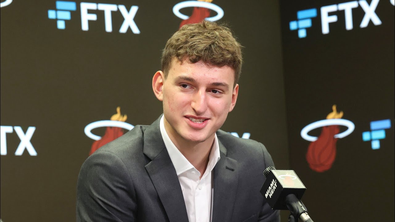 Meet Miami Heat rookie Nikola Jović in his introductory press conference