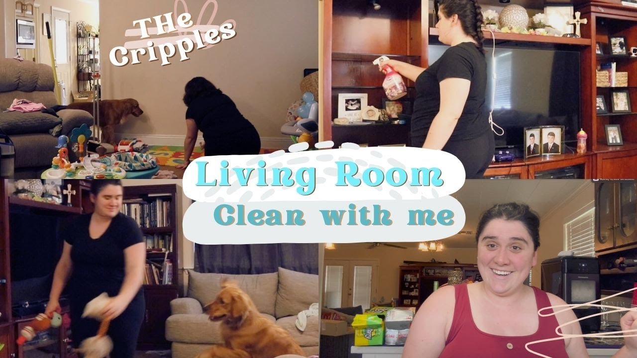 Living room Clean w/ me feat postpartum updates.