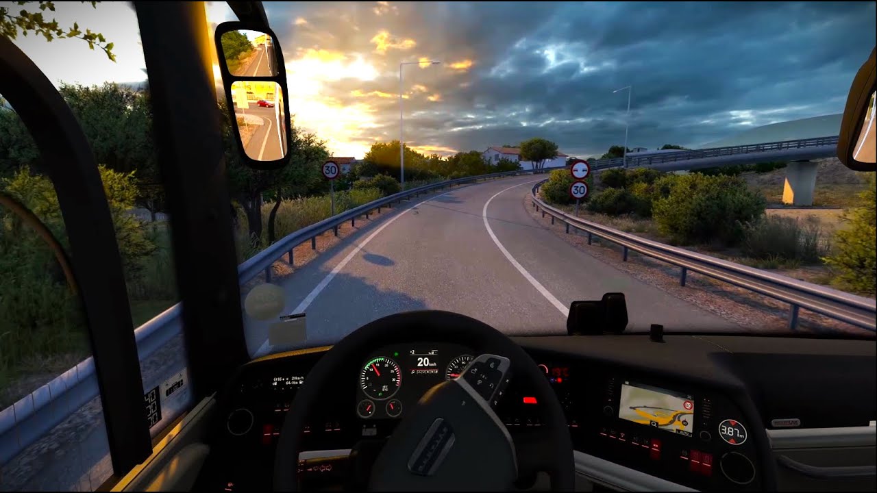 ETS2 | NEOPLAN Tourliner | Snowymoon + Weather 3.4 | Sunrise and rainy in Greece