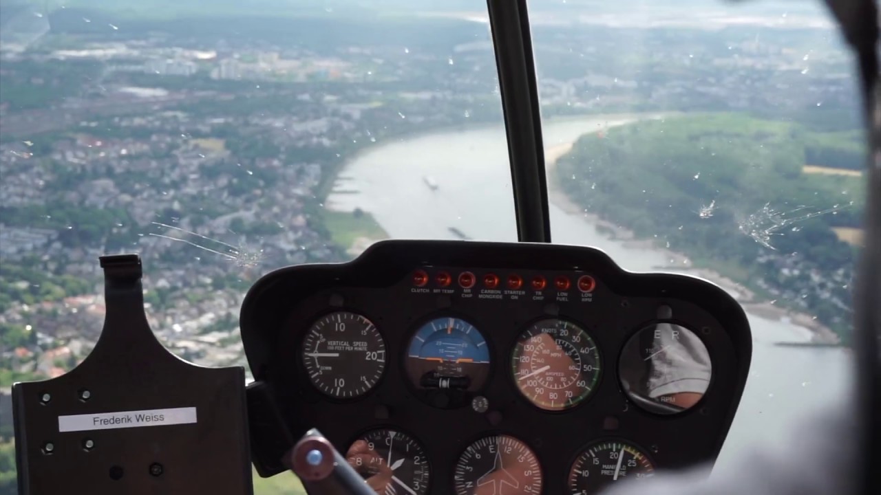 Helikopter - Rundflug  Bonn via Köln am Rhein entlang