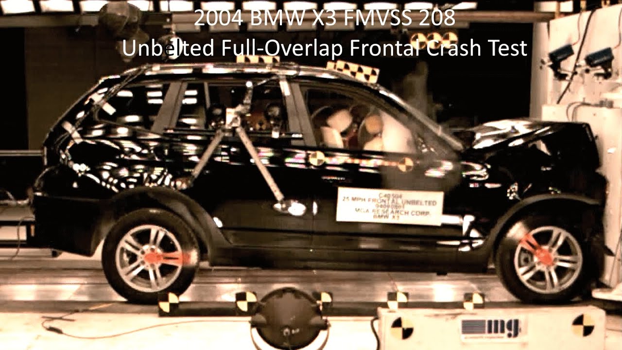 2004-2010 BMW X3 (E83) FMVSS 208 Unbelted Full-Overlap Frontal Crash Test