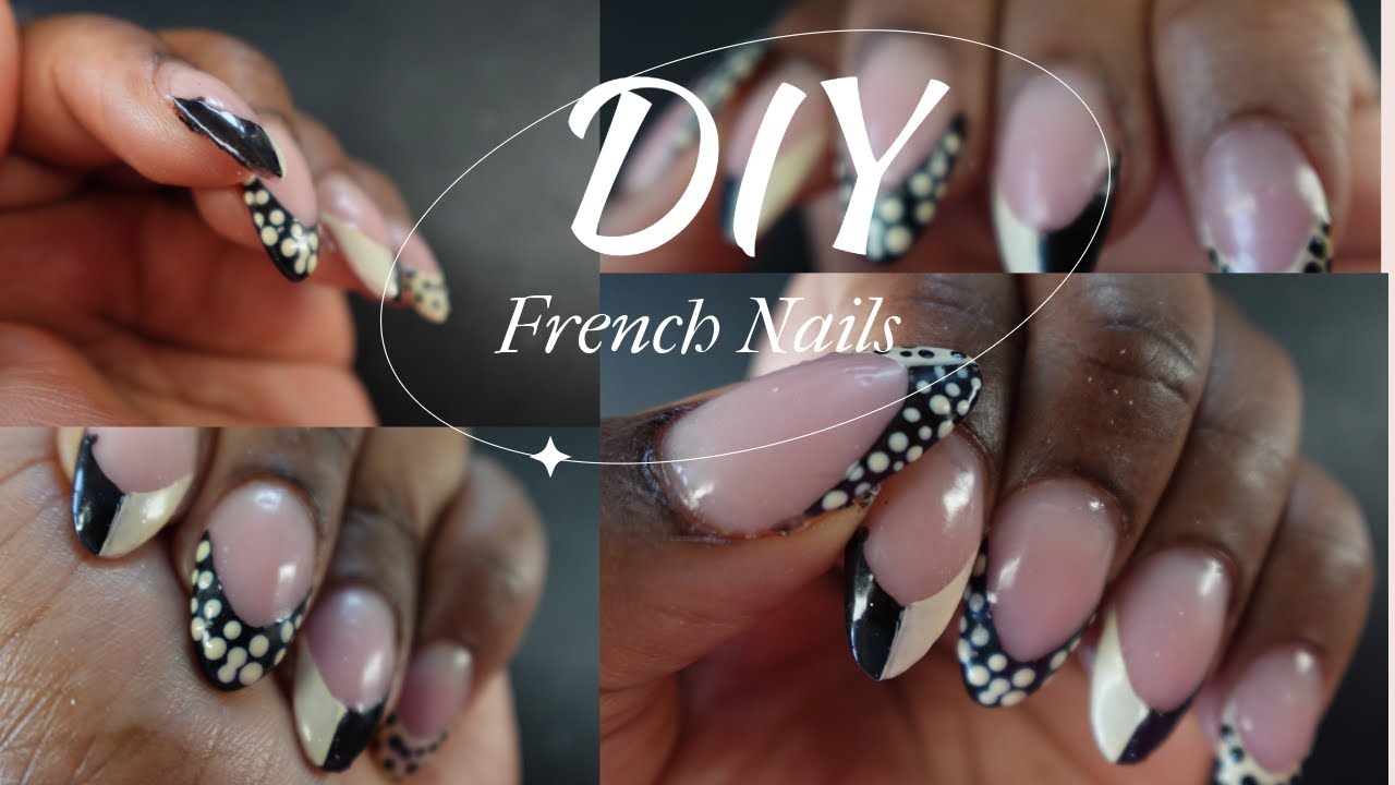 DIY color blocking French nails| OmoyCreates