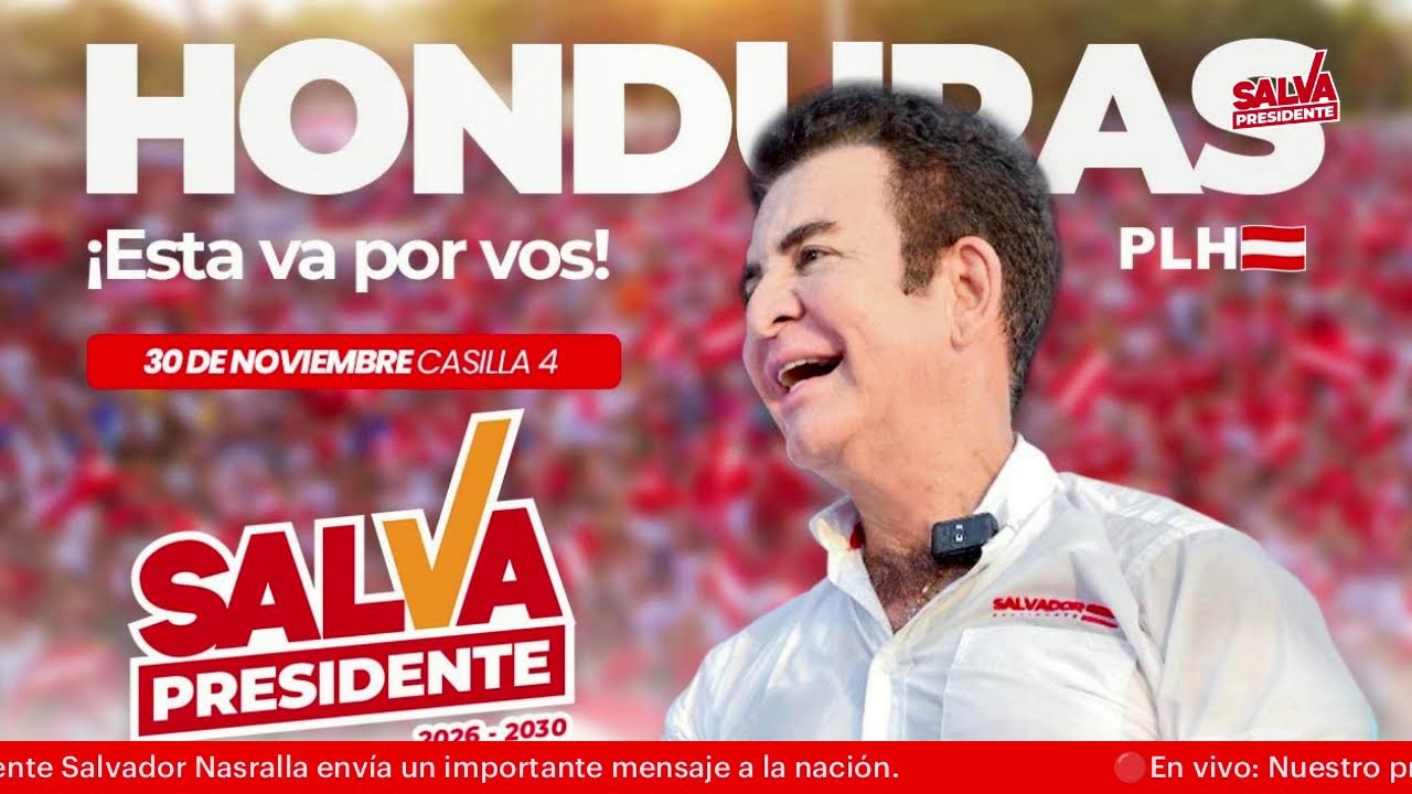 🔴En vivo: Nuestro presidente Salvador Nasralla env&iacute;a un importante mensaje a la naci&oacute;n.