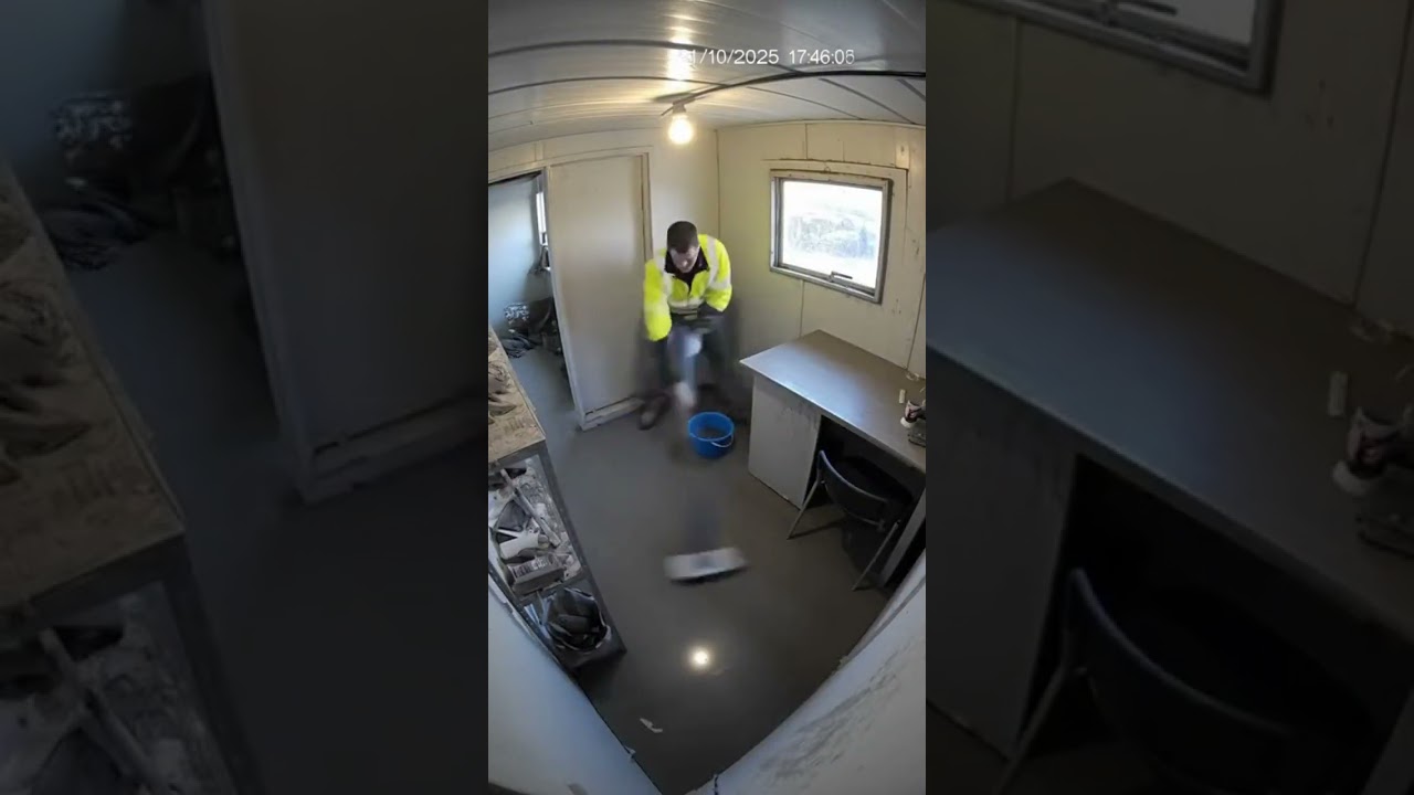 Vandal #Vandalism #Container Office #CCTV #Security #Damage #CCTV Footage