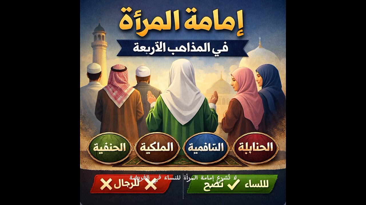 حكم إمامة المرأة عند المذاهب الأربعة 