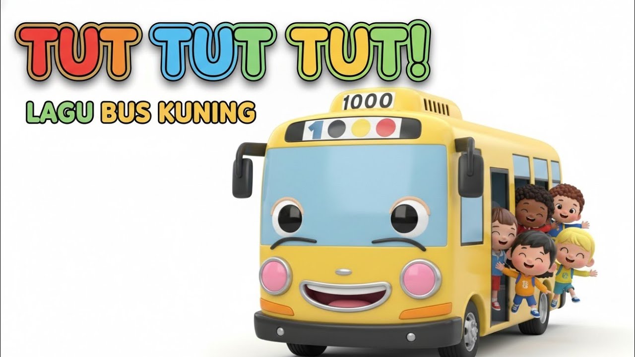 Bus Kuning Lucu Tut Tut Tut | Lagu Anak Mobil Bus Ceria