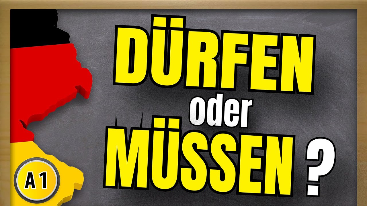 GERMAN EXERCISE A1 - Übung Modalverben DÜRFEN & MÜSSEN  | Practice without ENGLISH